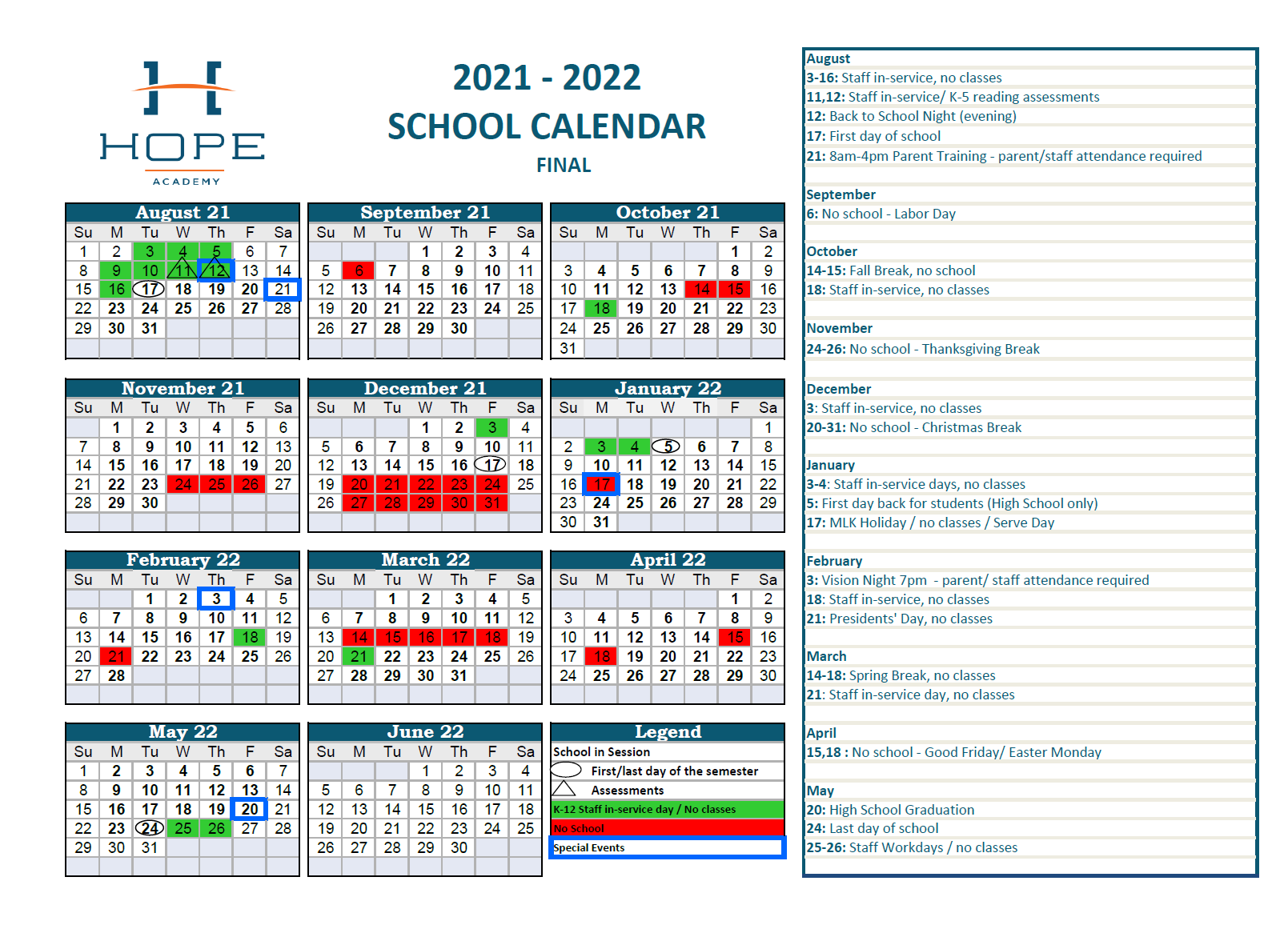 calendar-hope-academy