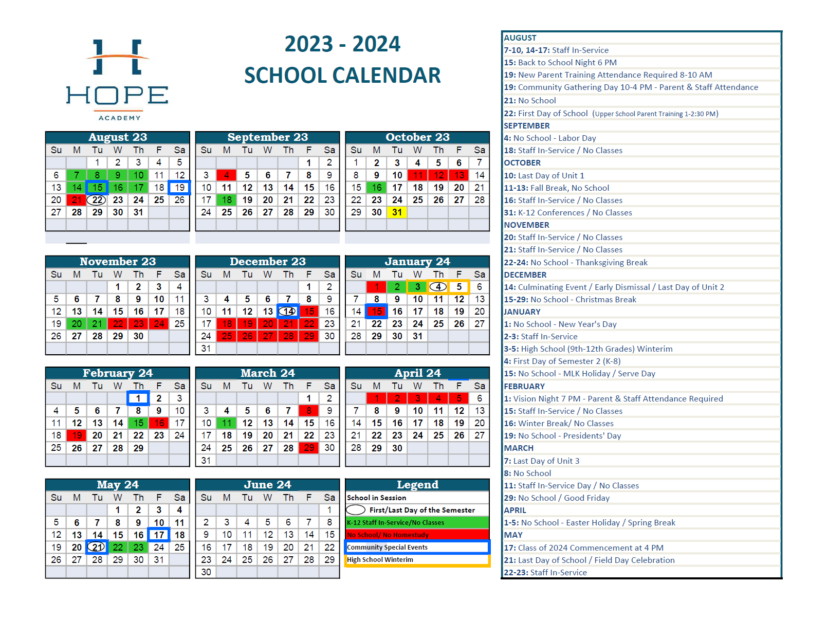 OUR 2022 SCHEDULE IS HERE